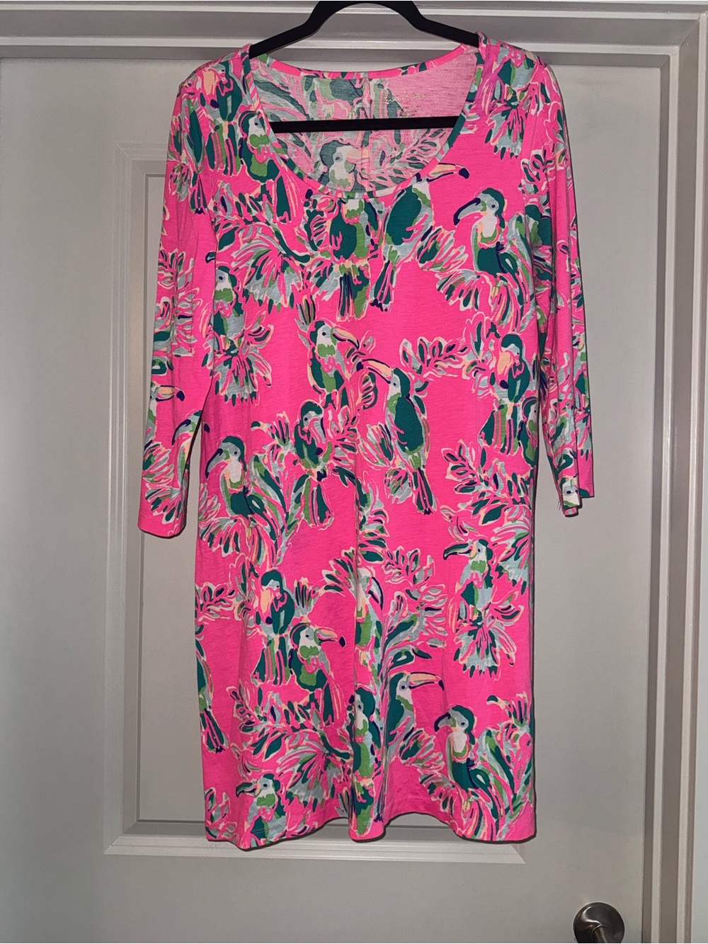 Lilly Pulitzer Pink Floral-Print Scoop Neck Top